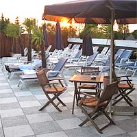 Sommer Dachterrasse in der Birkensauna in Haan